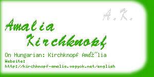 amalia kirchknopf business card